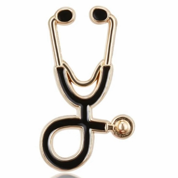 Accessories - 🆕 | Stethoscope | Black and Gold Brooch | Dr Pride